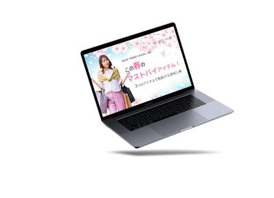 ファッションサイトLP（FV部分のみ）を作成ました