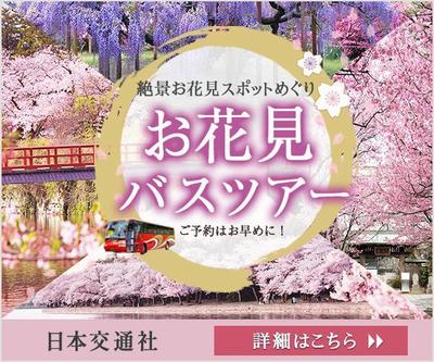 お花見バスツアーのバナーを作成しました