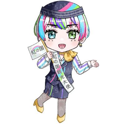 立ち絵を元にミニキャライラストをご依頼で作成しました