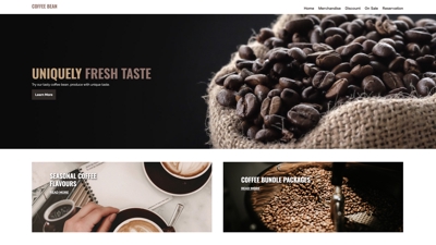 コーヒー豆の販売サイトのデザインをしました