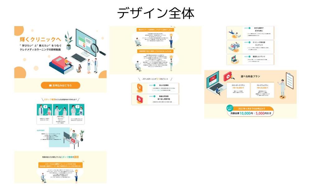 クリニックのラーニング研修動画のPCデザイン制作しました