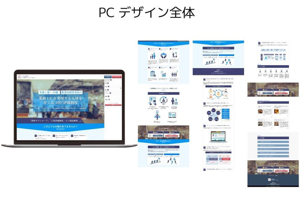中小企業向け人事評価システムのLP制作【WordPress】ました