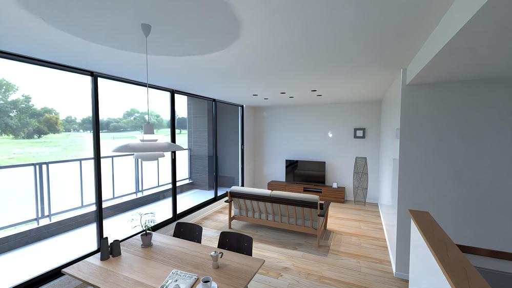 マンション一室のリアルなCGパース作成・提案資料向けました