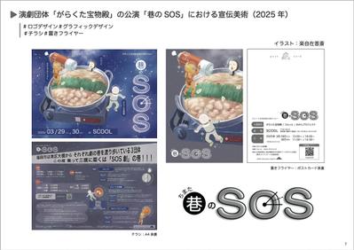 演劇団体「がらくた宝物殿」の公演「巷のSOS」において宣伝美術を担当しました