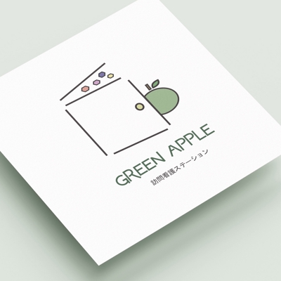 GREEN APPLE 訪問看護ステーション 様のロゴを制作いたしました