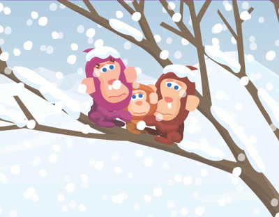 「冬の挨拶」のグリーティングカード用に、アニメーションを制作しました