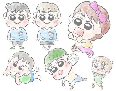 女性や子供にお勧め　2頭身イラストを作成しました