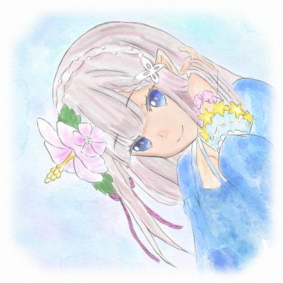 ポートレート風イラストを作成しました