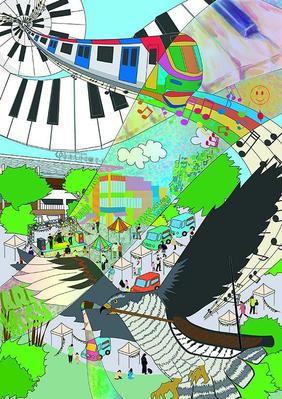 Art ＆ Music おおたかの森 2024　平面グラフィック部門で優秀賞を受賞しました