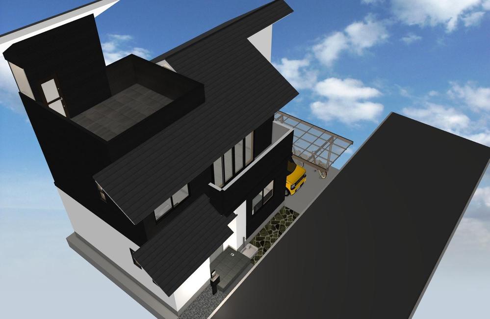 スマホで見られる、自由視点の建築３DCGパースを作成しました