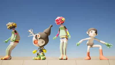 モデリングした3Dデータをmixamoで自動リグアニメ付与twinmotionでレンダリングしました