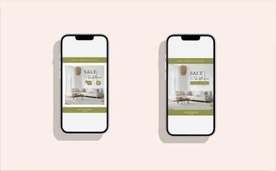 インスタグラムでのセール告知投稿を”高級感版””ソフト版”の2パターン作成しました