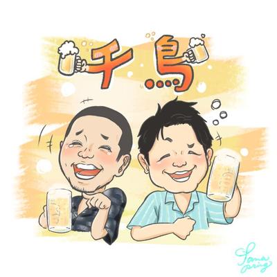 サンプルに好きな芸人さんの似顔絵を描きました