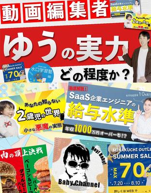 自分の動画編集レベルを判断していただくためのポートフォリオ動画を作成しました