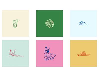 手書きによるシンプルかつトロピカルなLogoデザインを制作しました