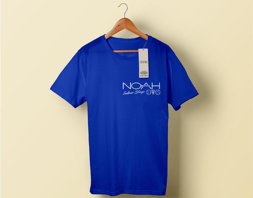 「インドアテニス＆バドミントンスクール・ノア」様のスタッフ用Tシャツデザインを作成しました