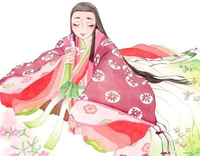 平安時代をテーマにしたイラストを描きました