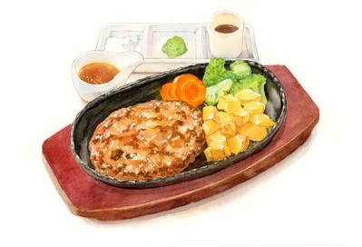 ハンバーガーショップのメニュー用イラストを制作しました