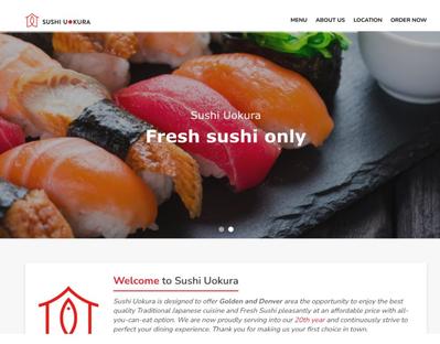 SushiUokura - 洗練されたシンプルなデザインと機能性を両立したウェブサイトを制作しました
