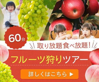 フルーツ狩りツアーの広告バナーを制作しました