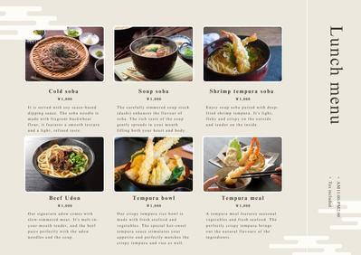 飲食店のメニューの英語翻訳を行いました