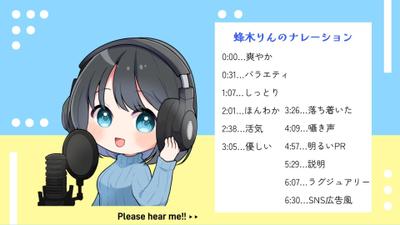 ナレーションのボイスサンプルを収録しました