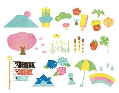 季節のイラストを制作しました