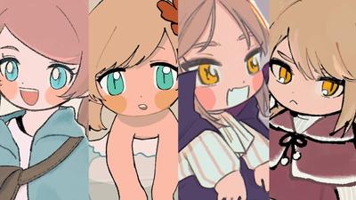 2人のキャラクターを四季の移ろいと共にイメージにおこしました