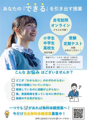 家庭教師の広告を作成しました
