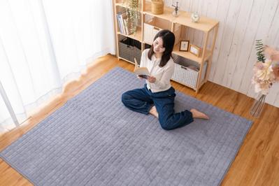 ラグの利用シーンを撮影させていただきました