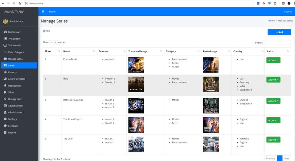 ビデオストリーミングアプリ -BibooTVを公開しました