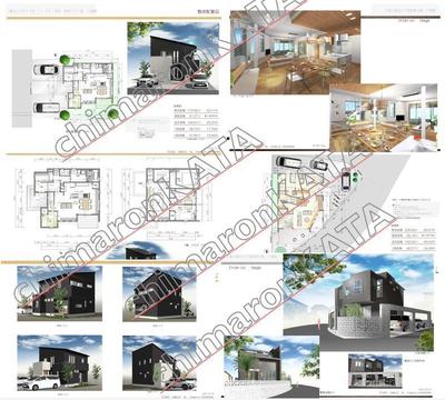 木造戸建て（平屋・２階建て・３階建て）の新築のプランニングから外観パースや内観パースを作成しました
