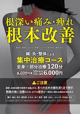 鍼灸院内に掲示する施術案内ポスター(A3)を制作しました