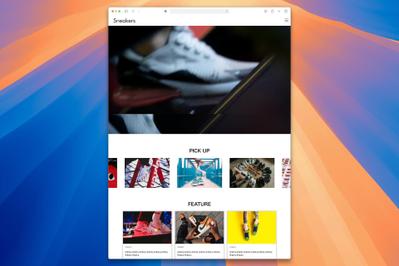 スニーカースタイルの最前線を発信する情報サイトを作成しました
