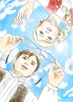 児童書の挿絵として水彩風のイラストを描きました