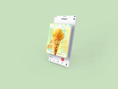 アイスクリーム店のInstagram投稿用バナーを制作しました