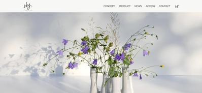 
flower vase　HP作成しました