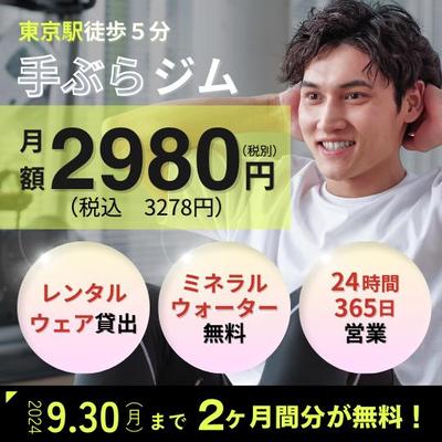 スポーツジムの広告バナー作成・編集をしました