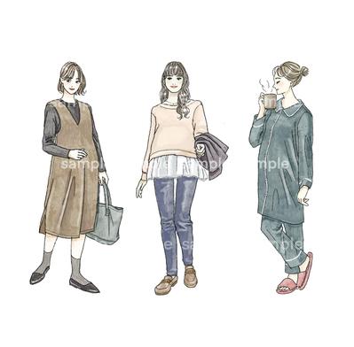 マタニティウエアと子供服の大手服飾ブランド(企業名公開不可)のWebサイト掲載用イラストを制作しました