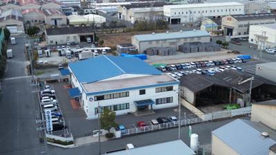 広島県尾道市にある広島アタイス工業株式会社様の工場および社屋の空撮を行いました