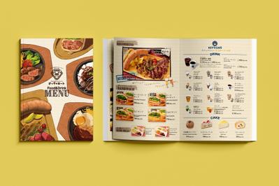キーズカフェ ビッグミートときわ台店のグランドメニューのメニューブックを制作しました
