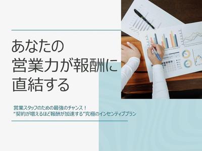 営業マンの教育をする企業様の説明資料を作成ました