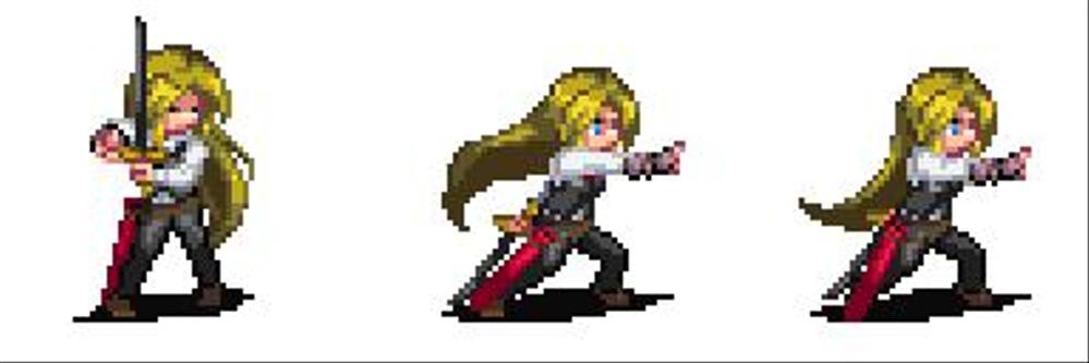 48pxほどのキャラクターのドットアニメーションを制作しました
