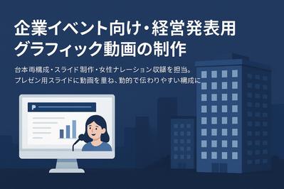 経営発表会向けグラフィック動画制作／動くスライドとナレーションでブランド統一し制作しました