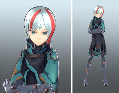 3Dモデリング（女性キャラクター、SFサイバー風）　VRoidで制作しました