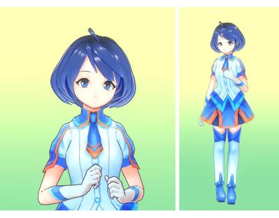 3Dモデリング（女性キャラクター、かわいい風）　VRoidで制作しました