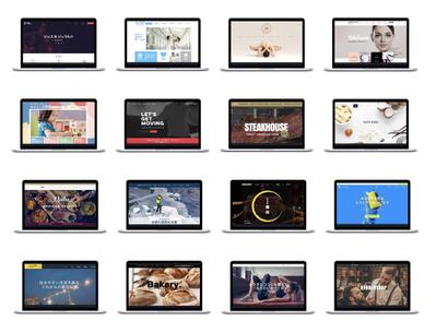 様々なジャンルのサイト作成例、ポートフォリオを作成しました