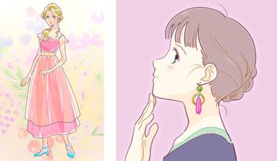 女性のイラストを作成しました