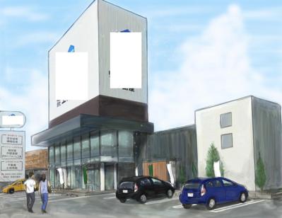 工務店へインスタ広告、チラシに使用する建物イラストを作成しました