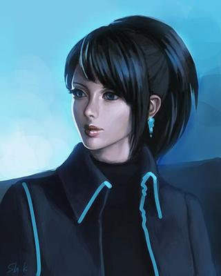 厚塗りのバストアップイラストを制作しました